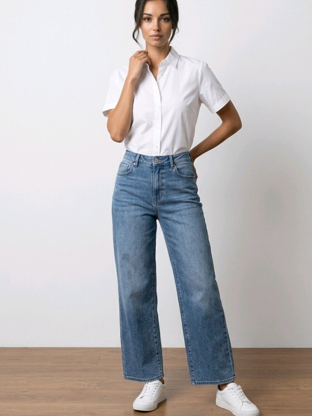 J. Jill Women’s High Rise Full Leg Jeans Marin Wash Size 18P 5 Pocket Stretch
